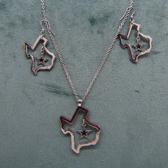 DALLAS COWBOY FANS - Necklace and Earring Combo - Picture 1 of 7
